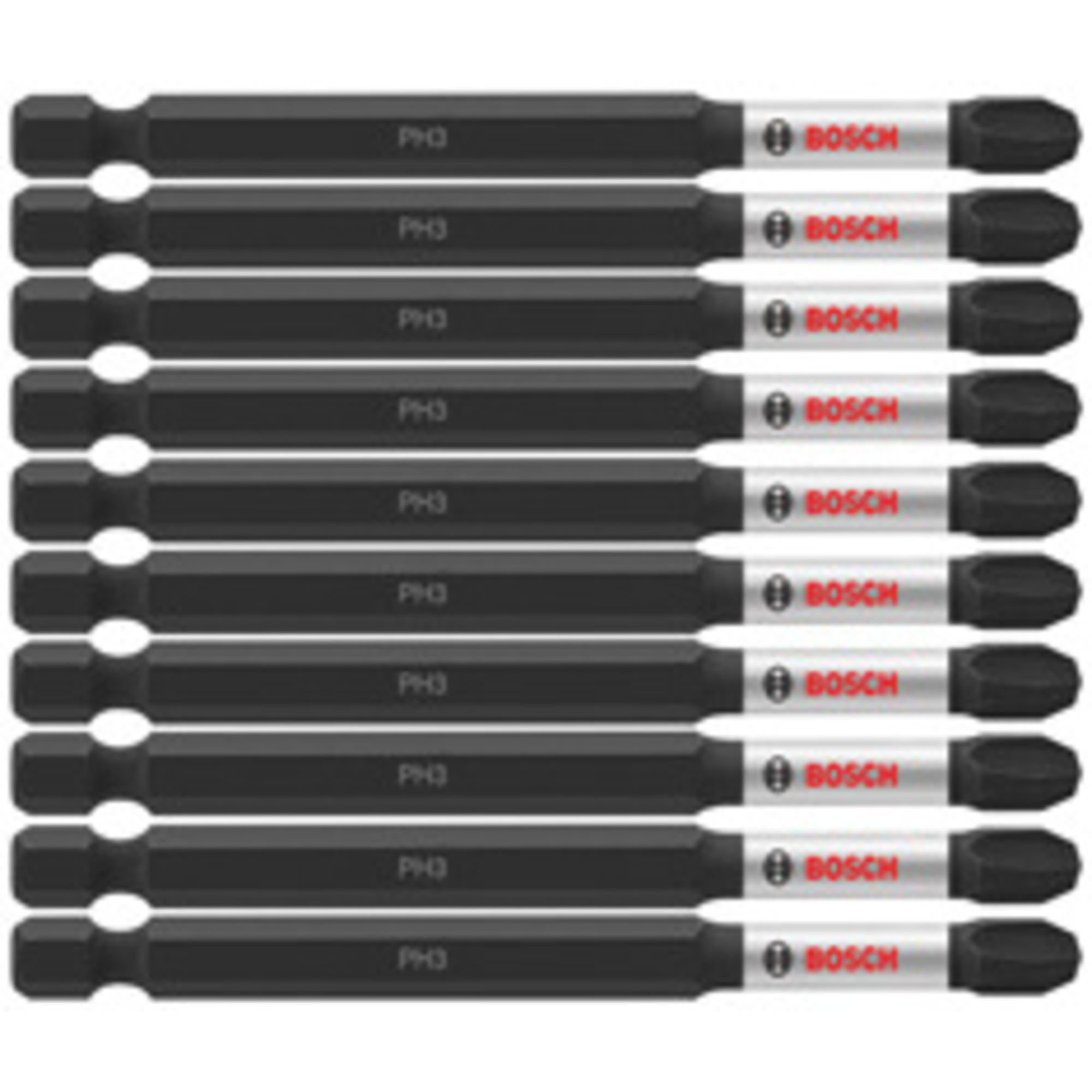 Bosch Impact Tough Phillips Power Bits — 3.5in., #3, 10-Pc. Bulk Pack, Model# ITPH335B